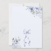 Iets Blue Floral Vrijgezellenfeest Kaart (Achterkant)