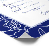 Iets Blue Floral Vrijgezellenfeest Mimosa Bar Poster (Hoek)