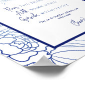 Iets Blue Floral Vrijgezellenfeest Mimosa Bar Poster (Hoek)