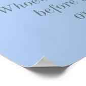 Iets Blue Floral Vrijgezellenfeest Ring Hunt Game Poster (Hoek)