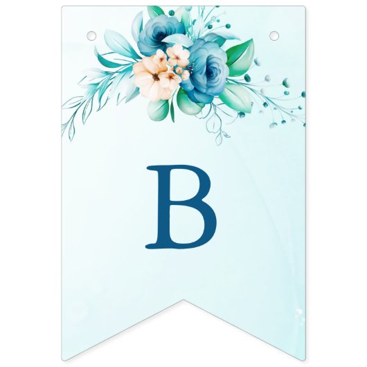 Iets Blue Floral Vrijgezellenfeest Vlaggetjes (Tweede vlag)