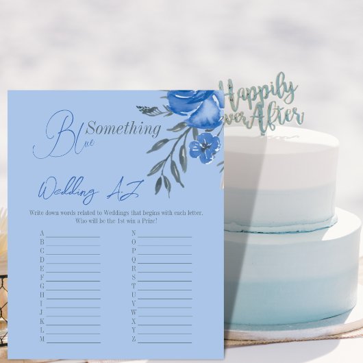 Iets Blue Floral Vrijgezellenfeest Wedding Game