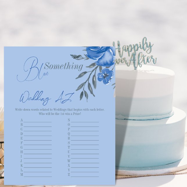 Iets Blue Floral Vrijgezellenfeest Wedding Game (Creator heeft geüpload)