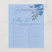 Iets Blue Floral Vrijgezellenfeest Wedding Game (Voorkant)
