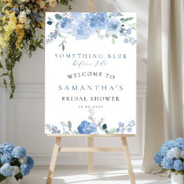 Iets Blue Floral Vrijgezellenfeest Welcome Sign Poster