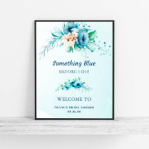 Iets Blue Floral Vrijgezellenfeest Welcome Sign