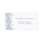 Iets Blue Flowers Vrijgezellenfeest Etiket (Voorkant)