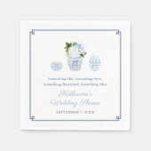 Iets Blue Ginger Jar bruiloft Vrijgezellenfeest Servet (Voorkant)