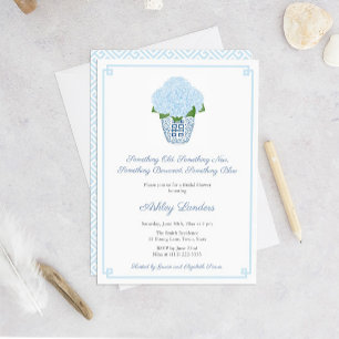 Iets Blue Hydrangea Ginger Jar Vrijgezellenfeest Kaart