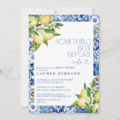 Iets Blue Lemon Marokkaanse QR Vrijgezellenfeest Kaart (Voorkant)