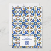 Iets Blue Lemon Marokkaanse QR Vrijgezellenfeest Kaart (Achterkant)