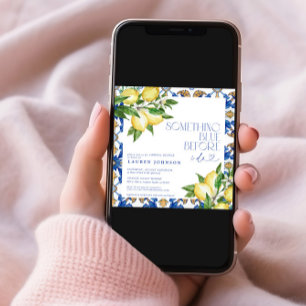 Iets Blue Lemon Marokkaanse QR Vrijgezellenfeest Kaart