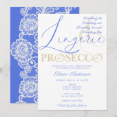Iets Blue Lingerie & Prosecco Vrijgezellenfeest Kaart (Voorkant / Achterkant)