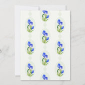 Iets Blue Spring Tulip Flowers Vrijgezellenfeest Kaart (Achterkant)