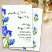 Iets Blue Spring Tulip Flowers Vrijgezellenfeest Kaart