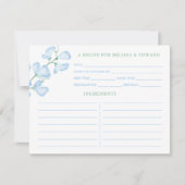 Iets Blue Sweet Pea Vrijgezellenfeest Recipe Kaart (Voorkant)