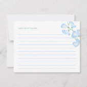 Iets Blue Sweet Pea Vrijgezellenfeest Recipe Kaart (Achterkant)