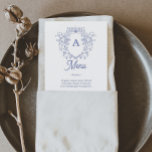 Iets Blue Victoriaans Wedding Menu<br><div class="desc">Dit ontwerp is voorzien van een blauw porseleinen Victoriaans chinoisiekreeft,  samen met een prachtige combinatie van elegante en klassieke lettertypen. Bekijk het hele collectie voor meer overeenkomende objecten!</div>