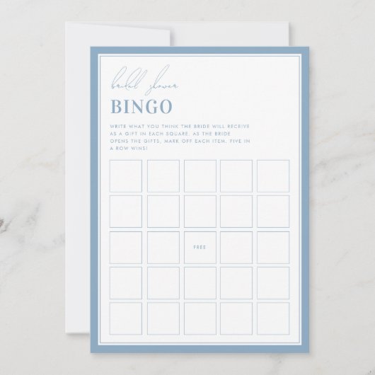 Iets Blue Vrijgezellenfeest Bingo spel Kaart (Voorkant)