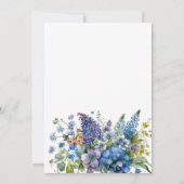 Iets Blue Vrijgezellenfeest nodigt uit Kaart (Achterkant)