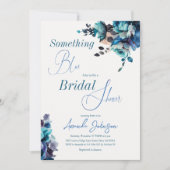 Iets Blue Waterverf Bouquet Vrijgezellenfeest Kaart (Voorkant)