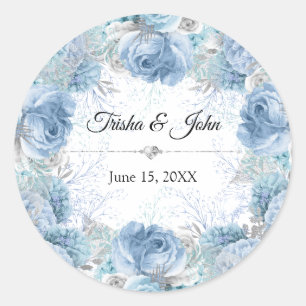 Iets Blue Wedding Collectie Ronde Sticker