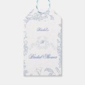 Iets Blue Wildflower Bridal Shower Invitation Cadeaulabel (Voorkant)