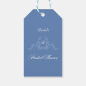 Iets Blue Wildflower Bridal Shower Invitation Cadeaulabel (Achterkant)