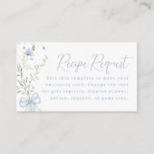 Iets Blue Wildflower Vrijgezellenfeest Informatiekaartje (Voorkant)