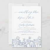 Iets Blue Wildflower Vrijgezellenfeest Kaart (Voorkant)