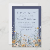 Iets Blue Wildflower Vrijgezellenfeest Kaart (Voorkant)