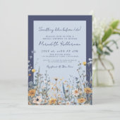 Iets Blue Wildflower Vrijgezellenfeest Kaart (Staand voorkant)