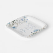 Iets Blue Wildflower Vrijgezellenfeest Papieren Bordje (Gebogen)