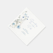 Iets Blue Wildflower Vrijgezellenfeest Servet (Hoek)