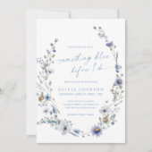 Iets Blue Wildflower Wreath Vrijgezellenfeest Kaart (Voorkant)