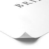 Iets Blue Wisteria Vrijgezellenfeest Welkomstbord Poster (Hoek)