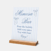 Iets Bluws Bruidsborrel Mimosa Bar Acryl Bord (Hoek)