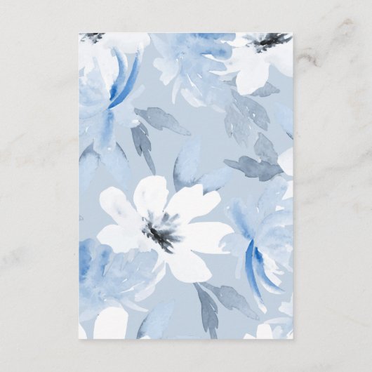 Iets Bluws | Elegante Bloemige Bruidsdouche Bedankkaart (Achterkant)