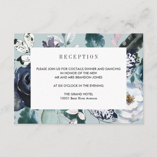 Iets Bluws TROUW Ontvangst Details Informatiekaartje (Voorkant)