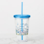 Iets Bluws voor 'I do' Bloemige Bruidsmeisjesborre Acryl Drinkbeker (Voorkant)