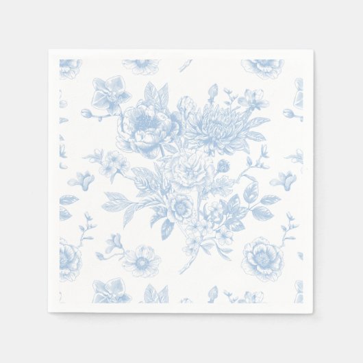 Iets Bluws voor ik Blauwe Bloemenslint doe Servet (Voorkant)