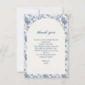 Iets Bluws voor ik Bruids douche Bloemstuk Bedankkaart (Voorkant)