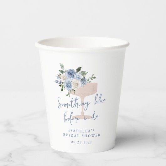 Iets Bluws voor ik bruidsfeest doe Papieren Bekers (Voorkant)