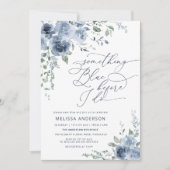 Iets Bluws voor ik doe Bloemige Bruids Shower Kaart (Voorkant)