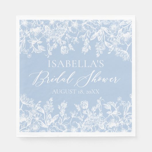 Iets Bluws voor ik doe Bruids douche servetten (Voorkant)