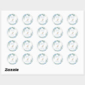 Iets Bluws Voor Ik Florale Bruidsdouche Doe Ronde Sticker (Vel)