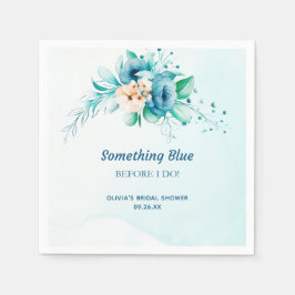 Iets Bluws voor ik met Bloemen Bruidsdouche Doe  Servet