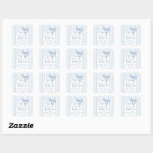 Iets Bluws voor ik met de bruiloft begin Dank je Vierkante Sticker (Vel)