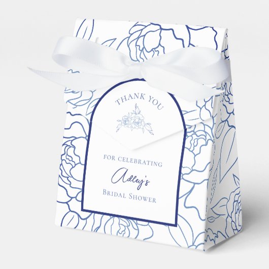 Iets Bluws voor ik trouw Bloemige Bruidsfeest Bedankdoosjes (Voorkant Zijde)