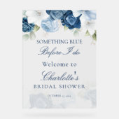 Iets Bluws Voor Ik Trouw Bloemige Bruidsmeisjes Br Acryl Bord (Voorkant)